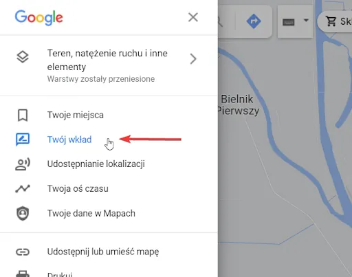 Google Maps Twój wkład