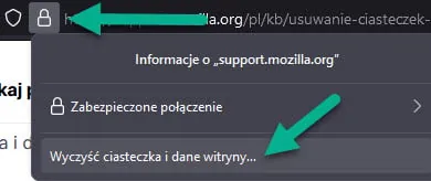 firefox czyszczenie cache