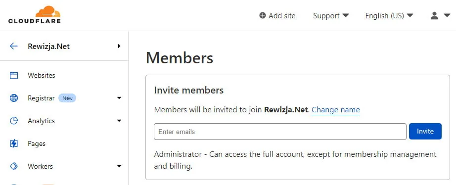 cloudflare manage account