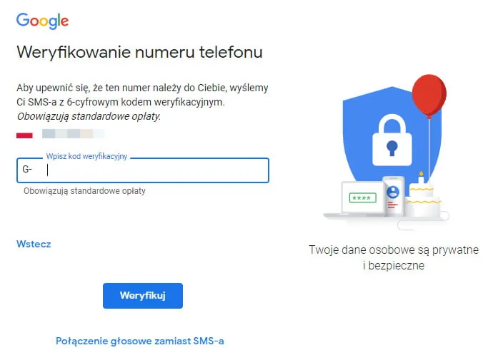 potwierdzenie numeru telefonu
