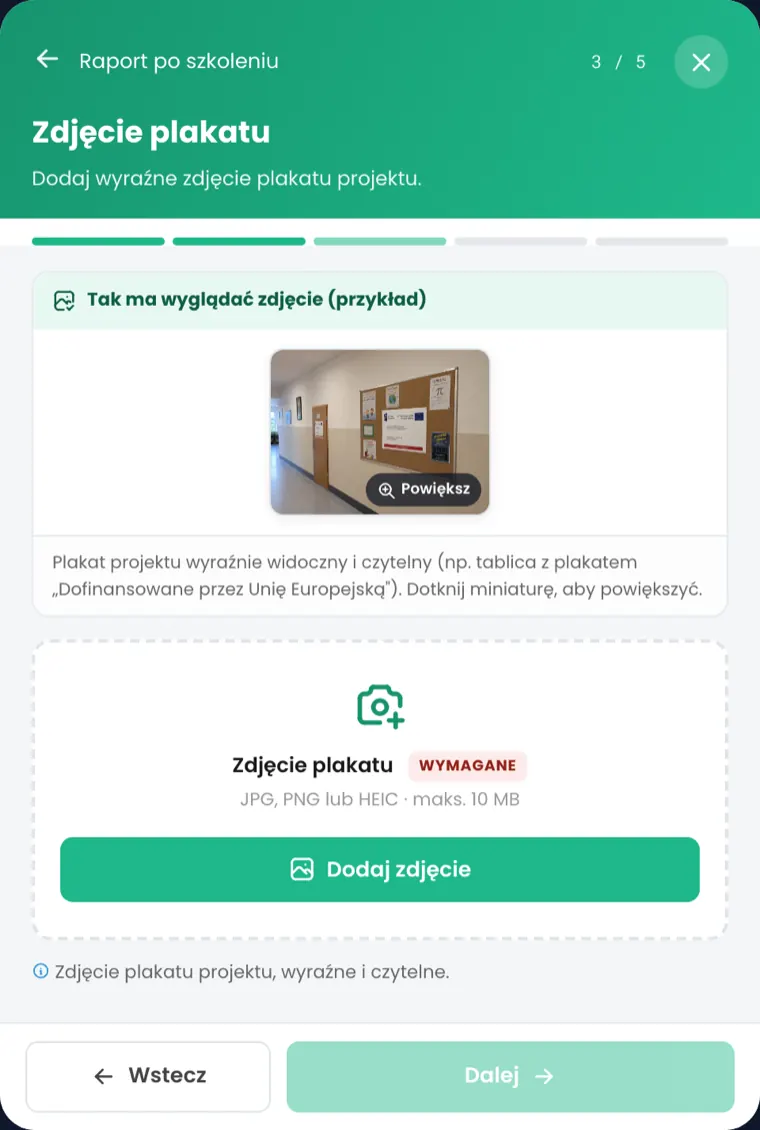 Lumen: Raport z telefonu, zrzut ekranu na danych przykładowych