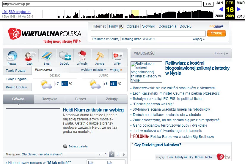wirtualna polska z 2019 roku stara wersja