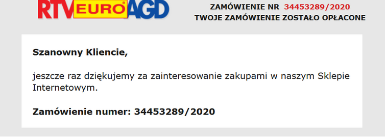 przykład maila transakcyjnego mail transakcyjny