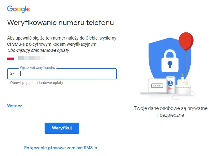 potwierdzenie numeru telefonu