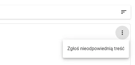 zgłaszanie nieodpowiedniej treści opinii